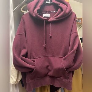 TNA Maroon Aritzia Hoodie Size 2 Gently Worn